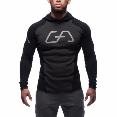 Men GYM Hoodies Cotton Sweatshirt Male