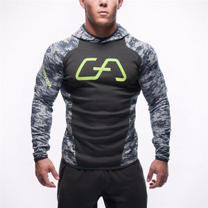 Men GYM Hoodies Cotton Sweatshirt Male