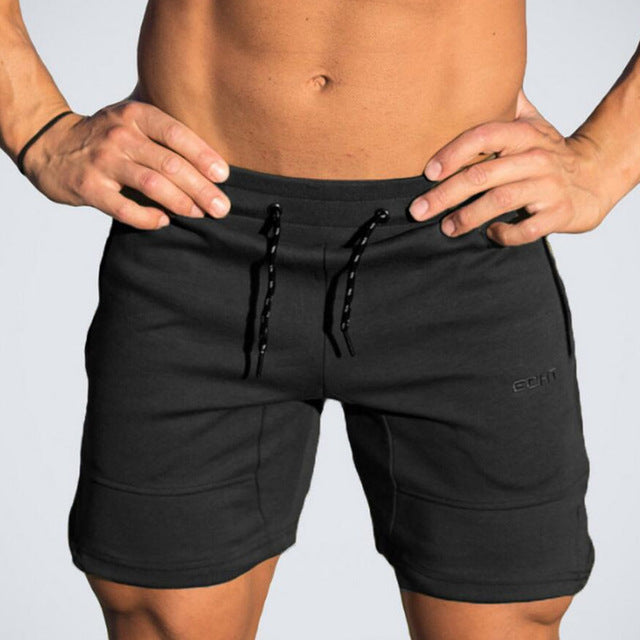 Mens Gym Fitness cotton shorts Run jogging sports