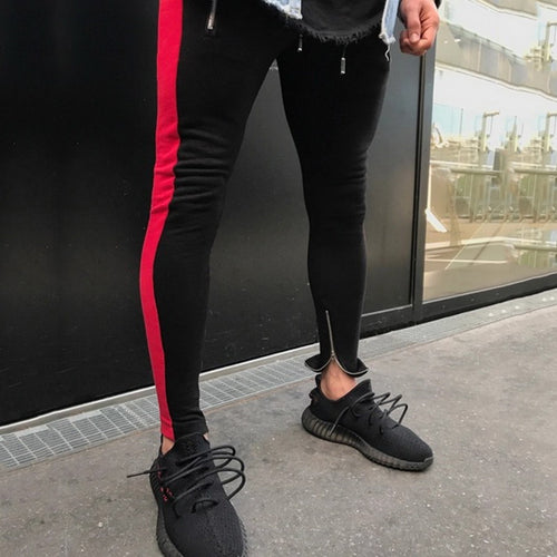 Vertvie 2018 Men Running Pants Striped Summer