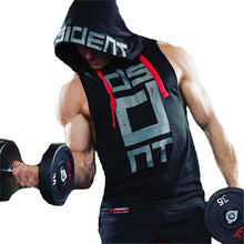 Mens Fitness Hoodies Sleeveless Hoodie