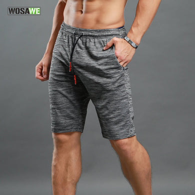 WOSAWE  Elastic Waist Running Shorts Quick Dry