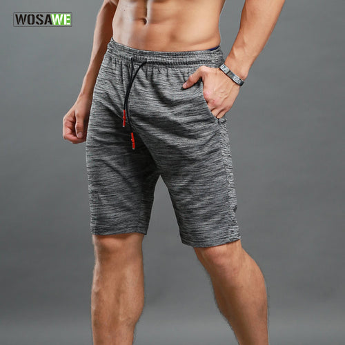 WOSAWE  Elastic Waist Running Shorts Quick Dry