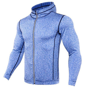 Thin Hooded Mens Running Jacket Zipper